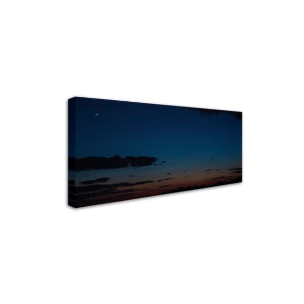 Kurt Shaffer 'Sunset Crescent Moon' Canvas Art,12x24